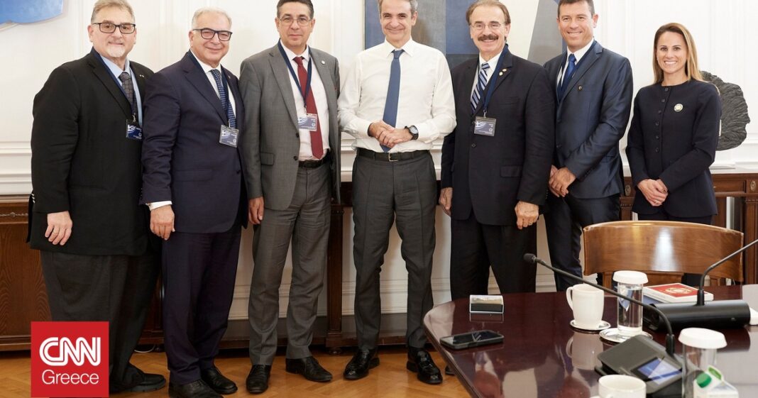 «Σημαντική Συνάντηση: Ο Μητσοτάκης Υποδέχεται την Αντιπροσωπεία της AHEPA για τη Στήριξη της Ομογένειας»